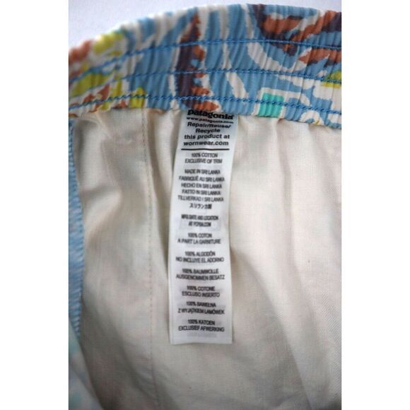 Patagonia Men’s Sz L Thriving Planet/Lago Blue Funhoggers 6" Woven Shorts - Picture 4 of 10